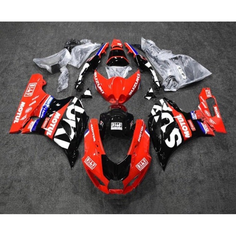 Suzuki GSXR1000 (2017-2025) Red, Black, White, Blue Motul Fairings No Tank No Seat Cowl No Bolt Kit