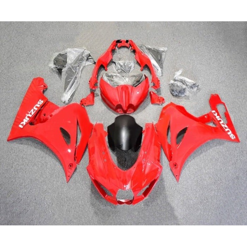Suzuki GSXR1000 (2017-2025) Red, White, Matte Black Fairings No Tank No Seat Cowl No Bolt Kit