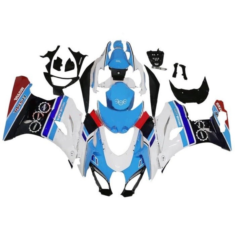 Suzuki GSXR1000 (2017-2025) White, Blue Stripe, Red Fairings No Tank No Seat Cowl No Bolt Kit