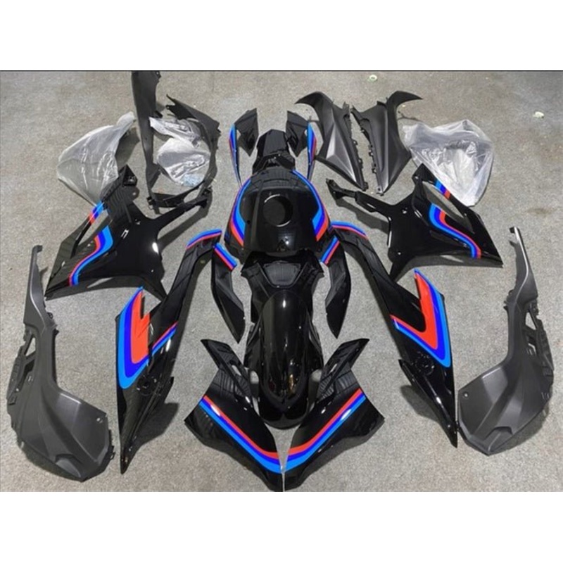 BMW S1000RR (2019-2022) Black, Double Blue, Red Fairings No Seat Cowl No Bolt Kit No Tank