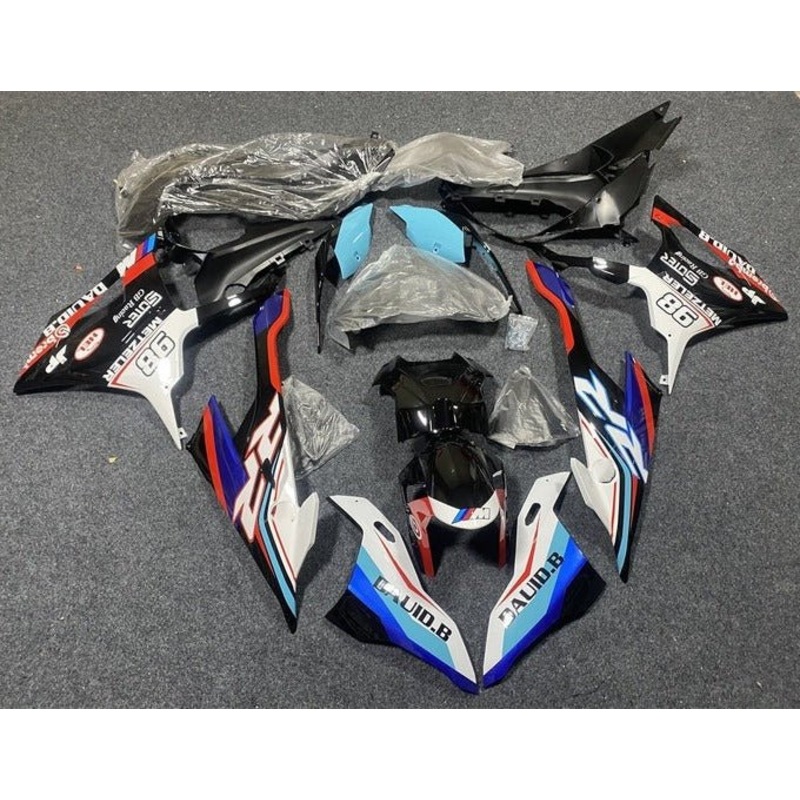 BMW S1000RR (2019-2022) Blue, Black, White, Red Fairings No Seat Cowl No Bolt Kit No Tank