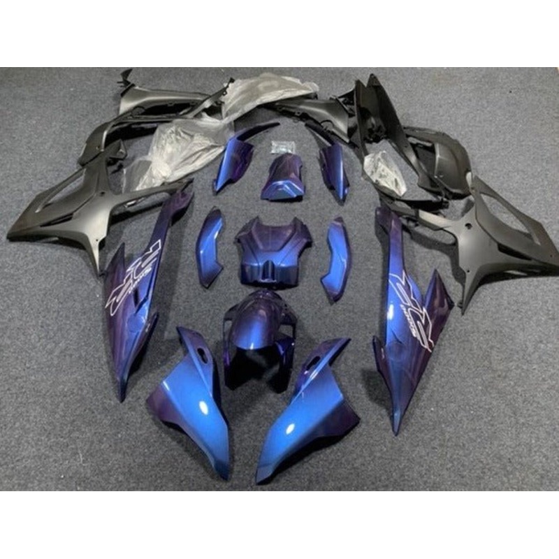 BMW S1000RR (2019-2022) Blue, Matte Black Fairings No Seat Cowl No Bolt Kit No Tank