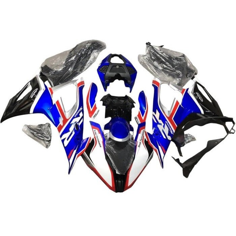 BMW S1000RR (2019-2022) Blue, White, Red Fairings No Seat Cowl No Bolt Kit No Tank