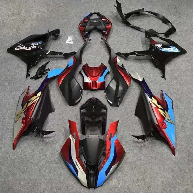 BMW S1000RR (2019-2022) Candy Red, Blue, Gold Fairings No Seat Cowl No Bolt Kit No Tank