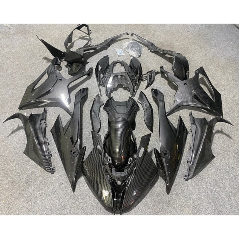BMW S1000RR (2019-2022) Faux Carbon Fiber Fairings No Seat Cowl No Bolt Kit No Tank