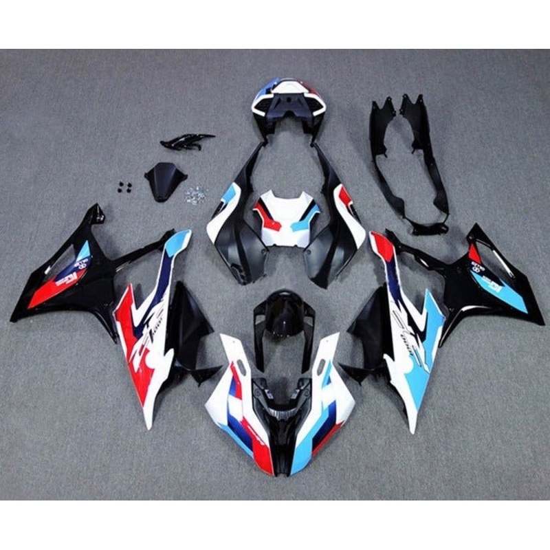 BMW S1000RR (2019-2022) White, Black, Blue, Red Fairings No Seat Cowl No Bolt Kit No Tank