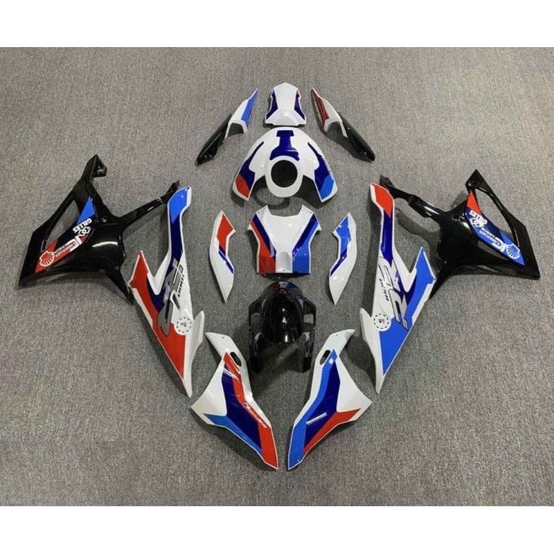 BMW S1000RR (2019-2022) White, Dual Blue, Red, Black Fairings No Seat Cowl No Bolt Kit No Tank