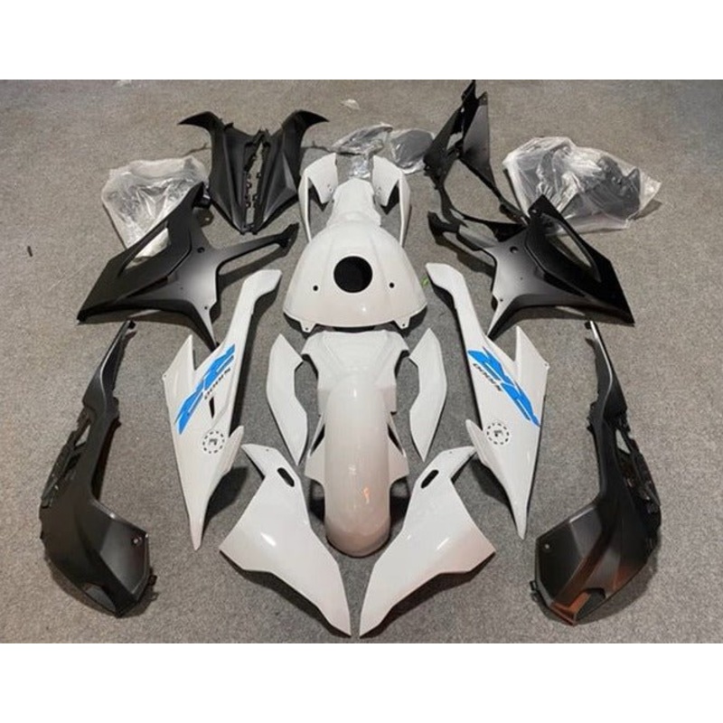 BMW S1000RR (2019-2022) White, Matte Black, Blue Fairings No Seat Cowl No Bolt Kit No Tank