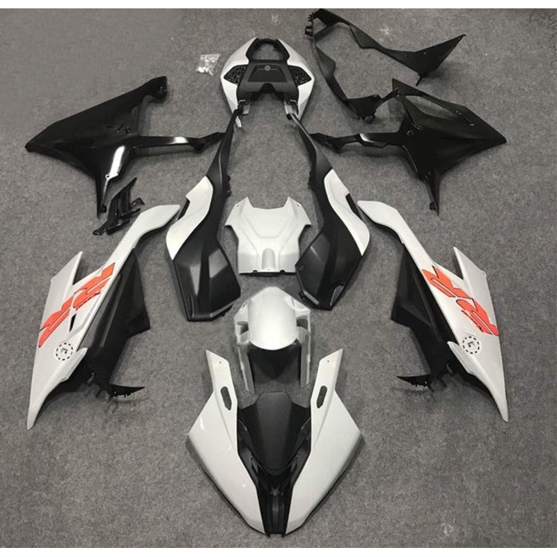 BMW S1000RR (2019-2022) White, Orange, Matte Black Fairings No Seat Cowl No Bolt Kit No Tank