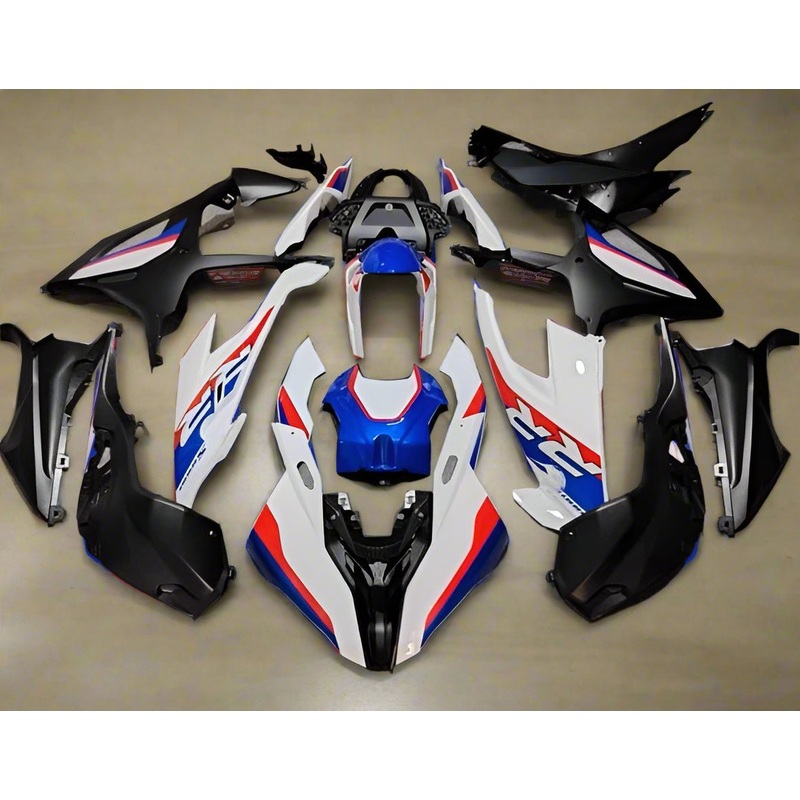 BMW S1000RR (2019-2022) White, Red, Blue, Black Fairings No Seat Cowl No Bolt Kit No Tank