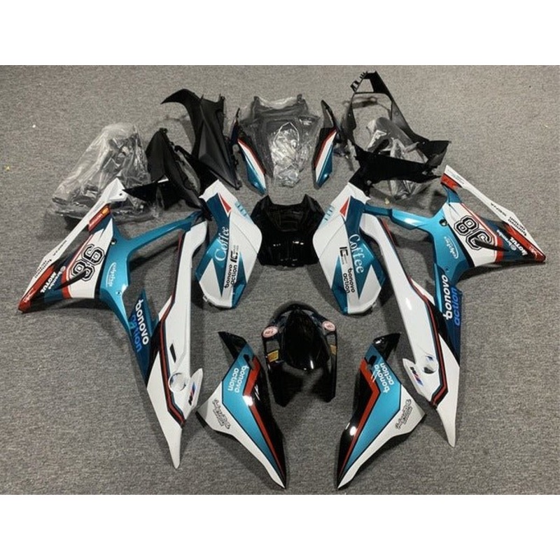 BMW S1000RR (2019-2022) White, Teal, Black, Red Fairings No Seat Cowl No Bolt Kit No Tank