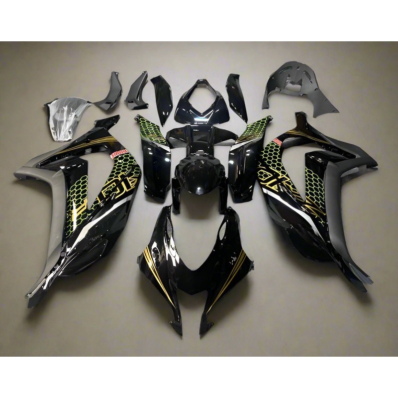 Fairings for Kawasaki Ninja ZX10R (2016-2020) Black, Gold, Green, Honeycomb No Tank No Seat Cowl No Bolt Kit