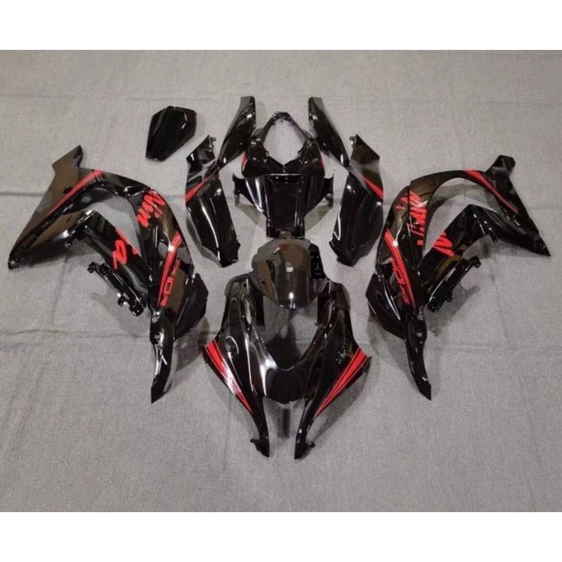 Fairings for Kawasaki Ninja ZX10R (2016-2020) Black, Red No Tank No Seat Cowl No Bolt Kit
