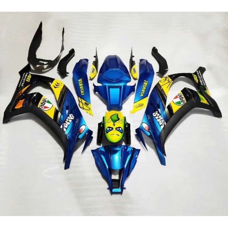 Fairings for Kawasaki Ninja ZX10R (2016-2020) Blue Creature No Tank No Seat Cowl No Bolt Kit
