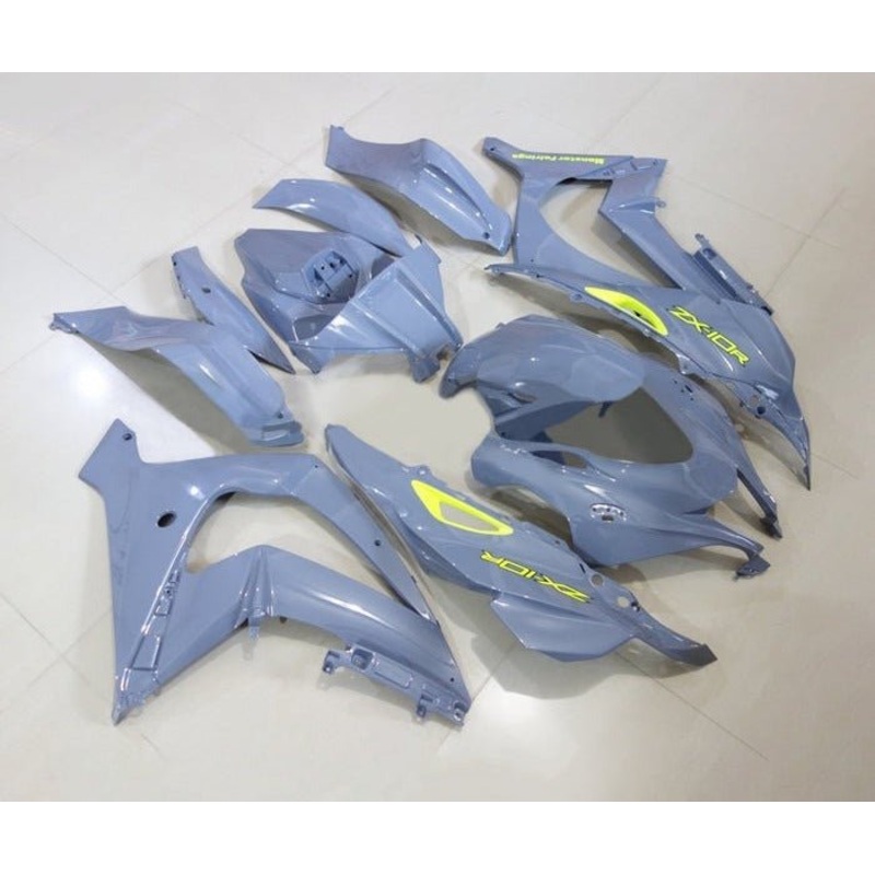 Fairings for Kawasaki Ninja ZX10R (2016-2020) Blue Gray, Yellow No Tank No Seat Cowl No Bolt Kit