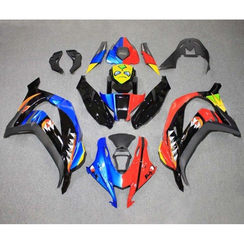 Fairings for Kawasaki Ninja ZX10R (2016-2020) Blue, Red, Shark No Tank No Seat Cowl No Bolt Kit