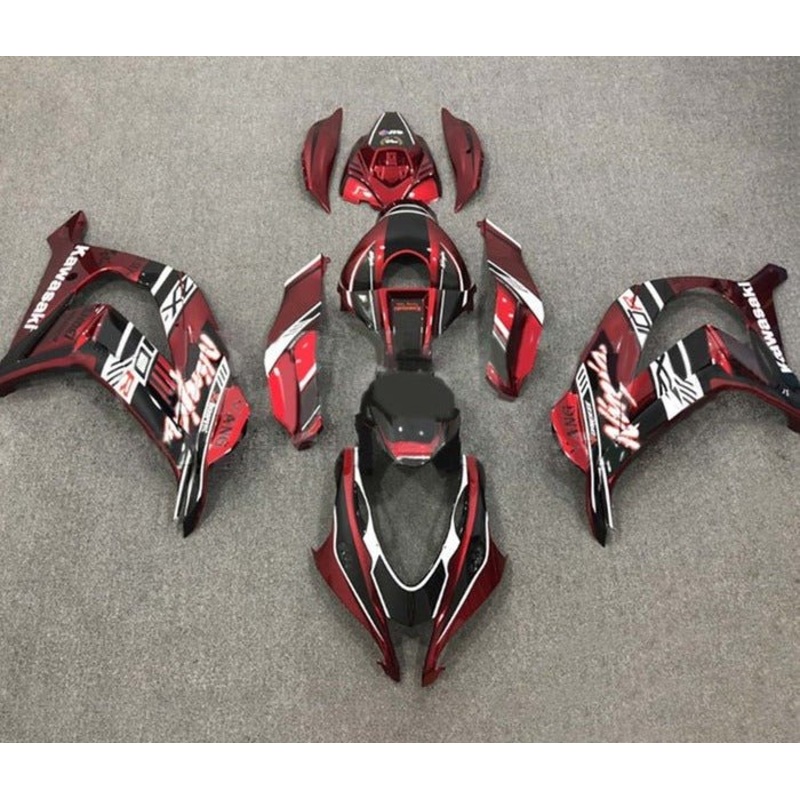 Fairings for Kawasaki Ninja ZX10R (2016-2020) Dark Red, Black, White No Tank No Seat Cowl No Bolt Kit