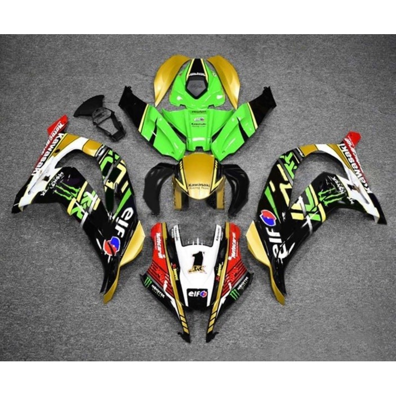 Fairings for Kawasaki Ninja ZX10R (2016-2020) Gold, Black, Green No Tank No Seat Cowl No Bolt Kit