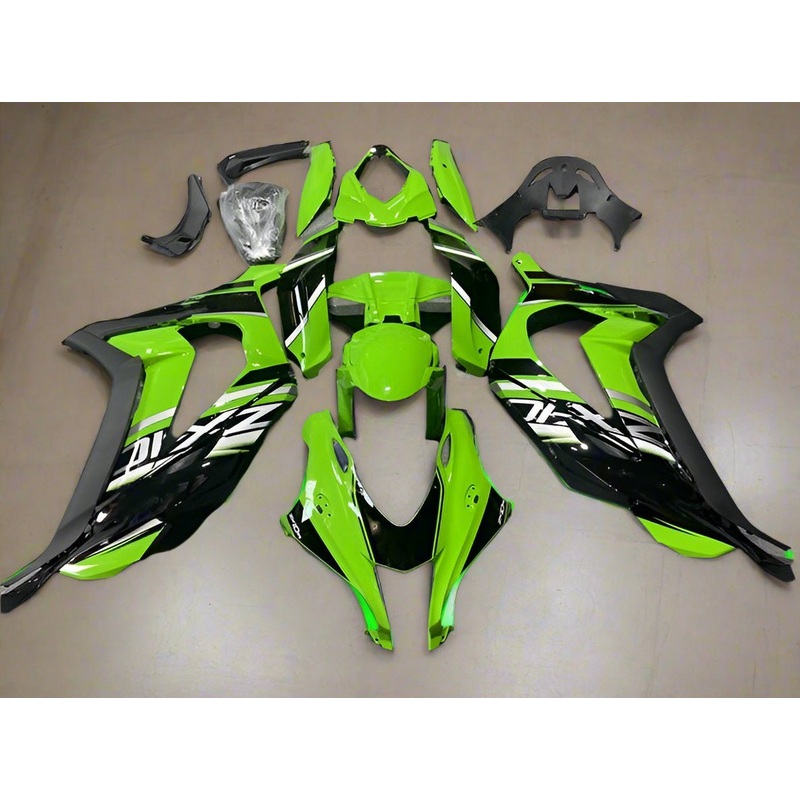 Fairings for Kawasaki Ninja ZX10R (2016-2020) Green, Black, Gray Stripe No Tank No Seat Cowl No Bolt Kit