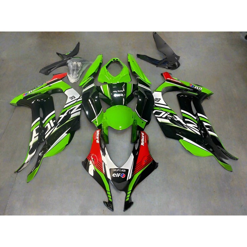 Fairings for Kawasaki Ninja ZX10R (2016-2020) Green, Black, White, Red No Tank No Seat Cowl No Bolt Kit