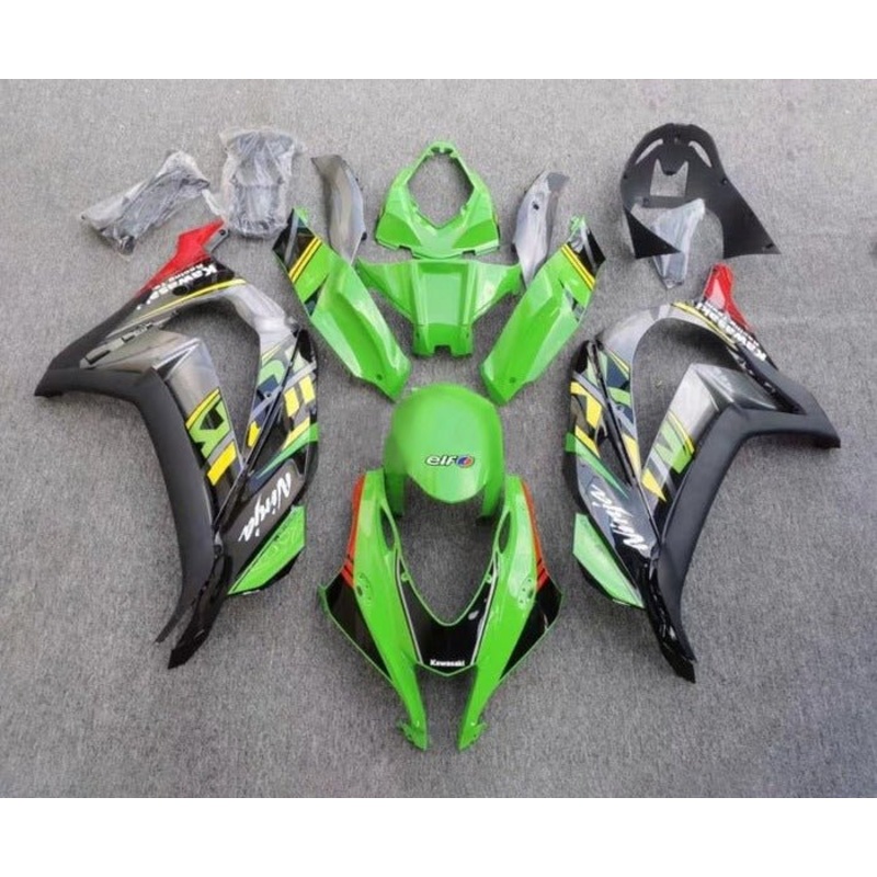 Fairings for Kawasaki Ninja ZX10R (2016-2020) Green, Black, Yellow No Tank No Seat Cowl No Bolt Kit