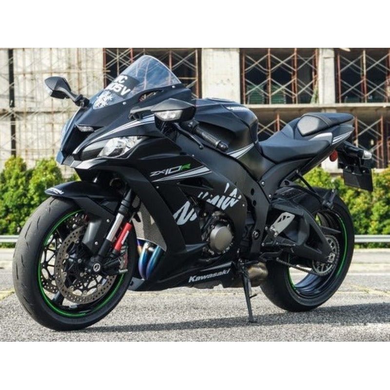 Fairings for Kawasaki Ninja ZX10R (2016-2020) Matte Black, White, Green No Tank No Seat Cowl No Bolt Kit