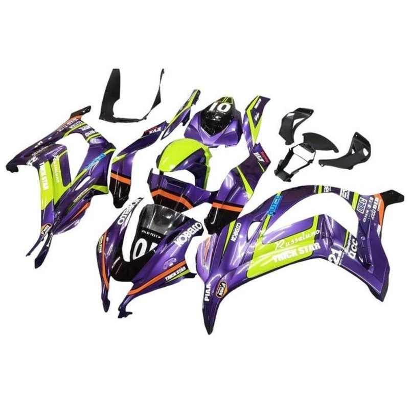 Fairings for Kawasaki Ninja ZX10R (2016-2020) Purple, Green, Trick Star No Tank No Seat Cowl No Bolt Kit
