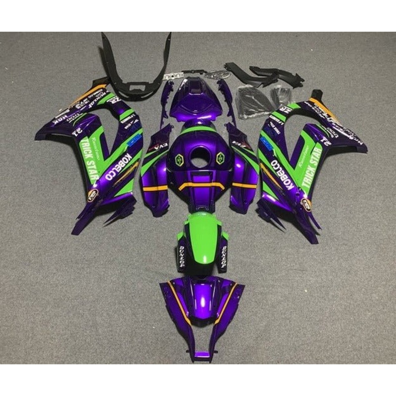 Fairings for Kawasaki Ninja ZX10R (2016-2020) Purple, Green, Yellow No Tank No Seat Cowl No Bolt Kit