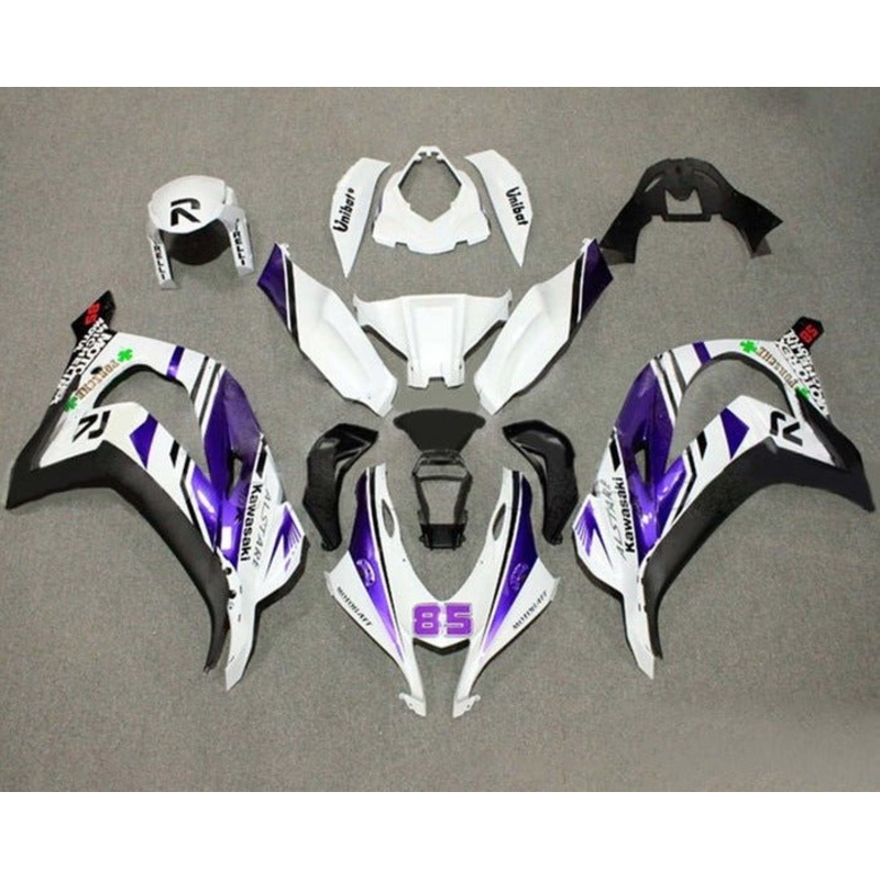 Fairings for Kawasaki Ninja ZX10R (2016-2020) White, Purple, Black No Tank No Seat Cowl No Bolt Kit
