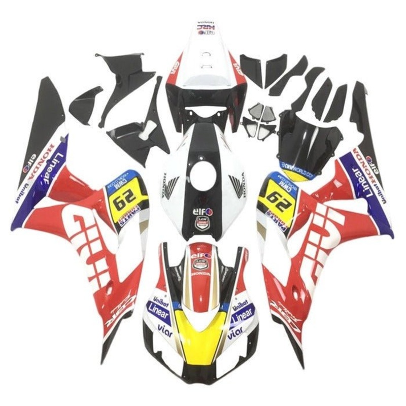 Honda CBR1000RR (2006-2007) Red, White, Givi Fairings No Seat Cowl No Bolt Kit No Tank