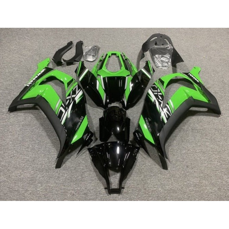 Kawasaki ZX10R (2011-2015) Black, Green, White, Gray Fairings No Seat Cowl No Bolt Kit No Tank