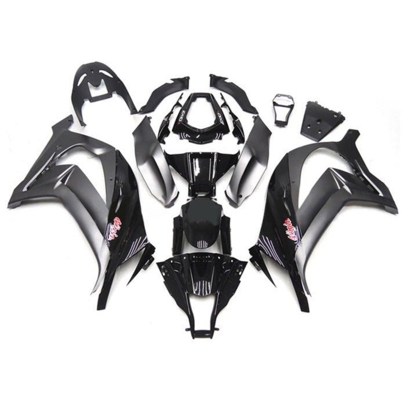 Kawasaki ZX10R (2011-2015) Black, Matte Black, Red Fairings No Seat Cowl No Bolt Kit No Tank