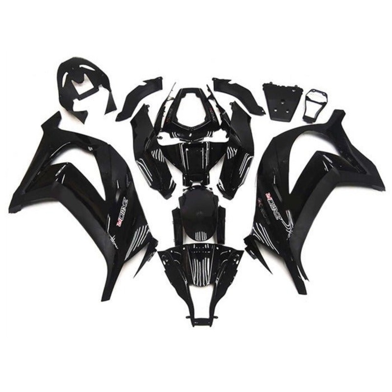 Kawasaki ZX10R (2011-2015) Gloss Black, White, Red Fairings No Seat Cowl No Bolt Kit No Tank