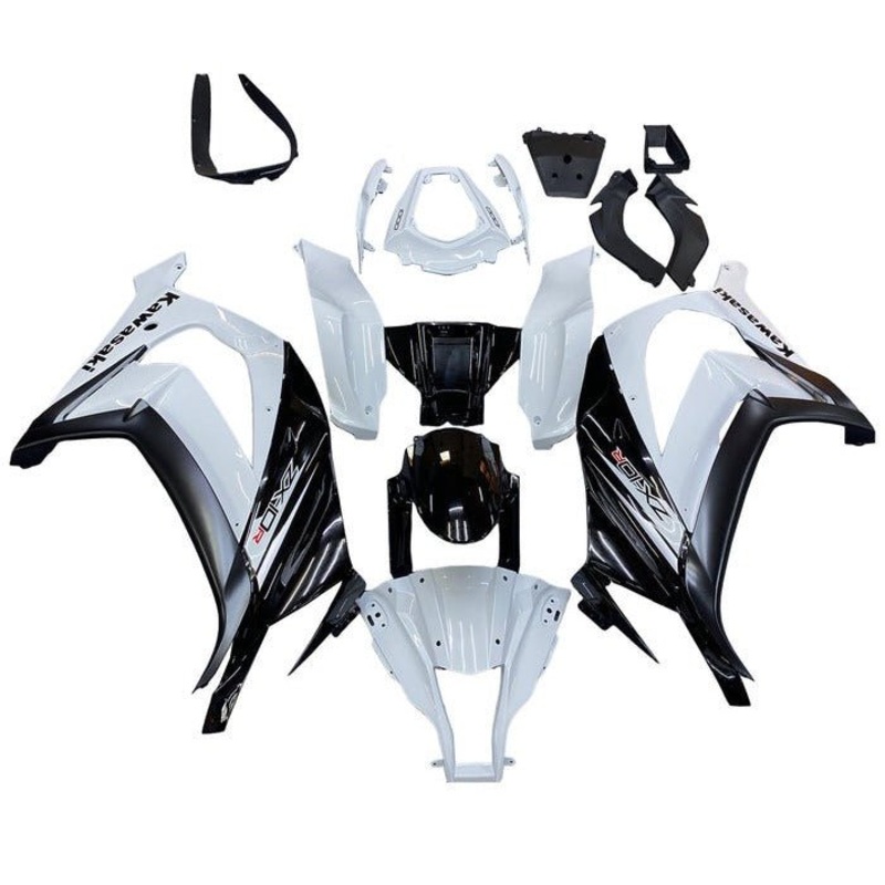 Kawasaki ZX10R (2011-2015) White, Black Fairings No Seat Cowl No Bolt Kit No Tank
