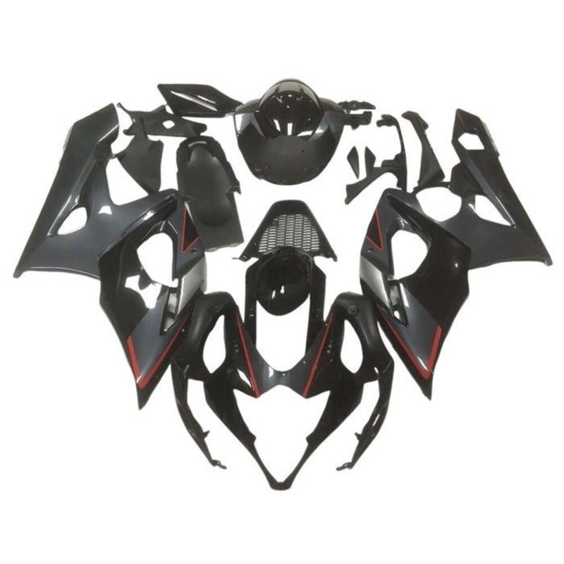 Suzuki GSXR1000 (2005-2006) Black, Dark Gray, Red Fairings No Seat Cowl No Bolt Kit No Tank
