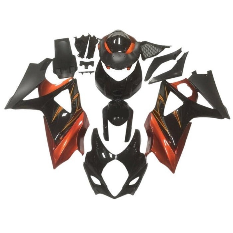 Suzuki GSXR1000 (2005-2006) Black, Orange, Matte Black Fairings No Seat Cowl No Bolt Kit No Tank