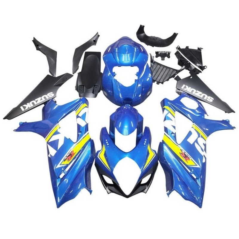 Suzuki GSXR1000 (2005-2006) Blue, White, Yellow Fairings No Seat Cowl No Bolt Kit No Tank