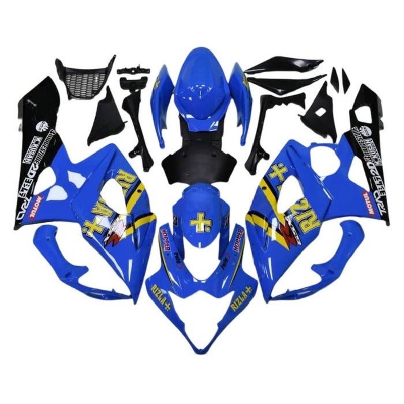Suzuki GSXR1000 (2005-2006) Blue, Yellow, Black, White Fairings No Seat Cowl No Bolt Kit No Tank