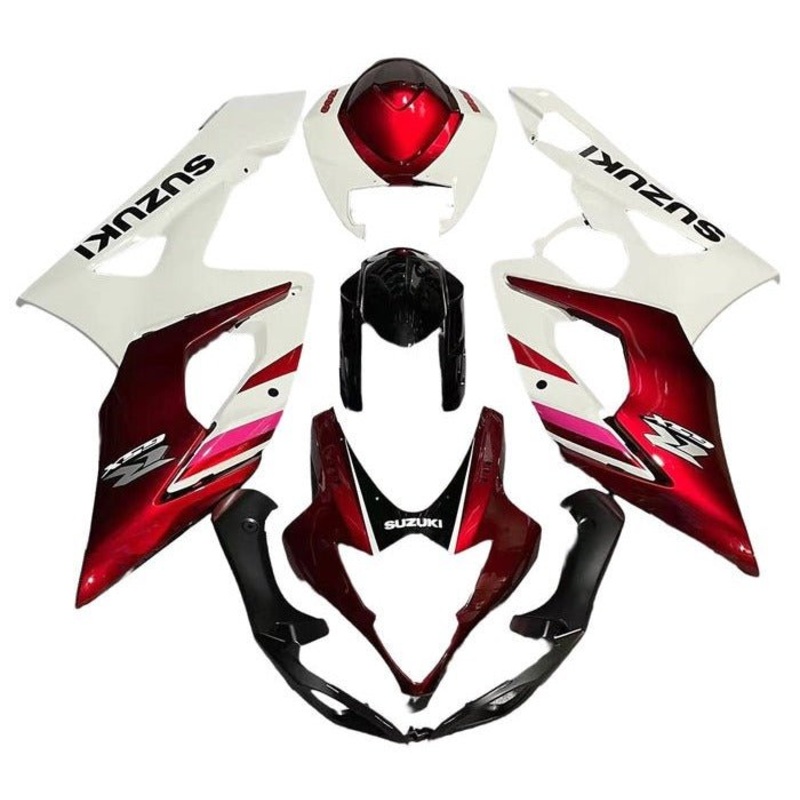Suzuki GSXR1000 (2005-2006) Candy Red, White, Black Fairings No Seat Cowl No Bolt Kit No Tank