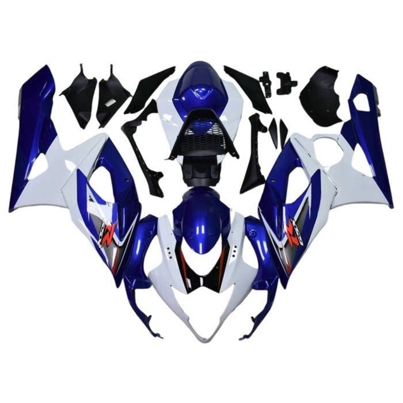 Suzuki GSXR1000 (2005-2006) Dark Blue, White Fairings No Seat Cowl No Bolt Kit No Tank