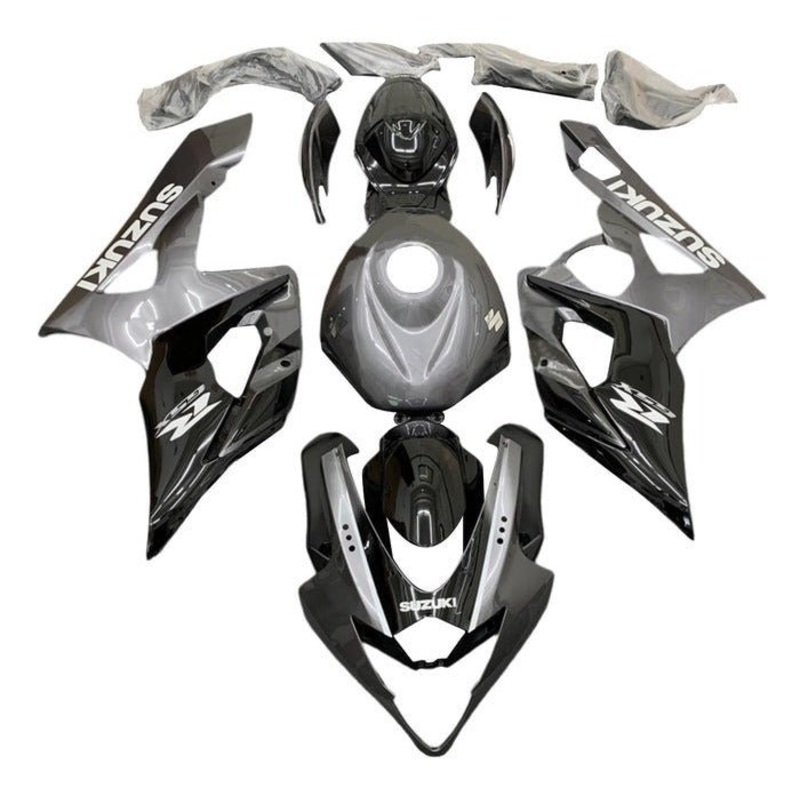 Suzuki GSXR1000 (2005-2006) Gray, Black Fairings No Seat Cowl No Bolt Kit No Tank
