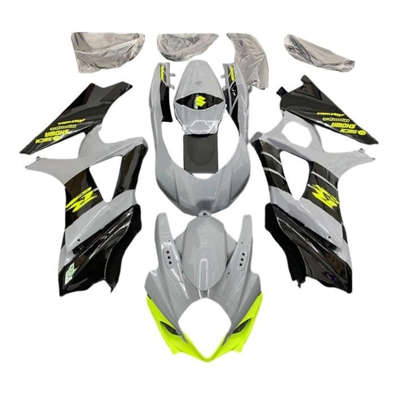 Suzuki GSXR1000 (2005-2006) Gray, Black, Neon Yellow Fairings No Seat Cowl No Bolt Kit No Tank