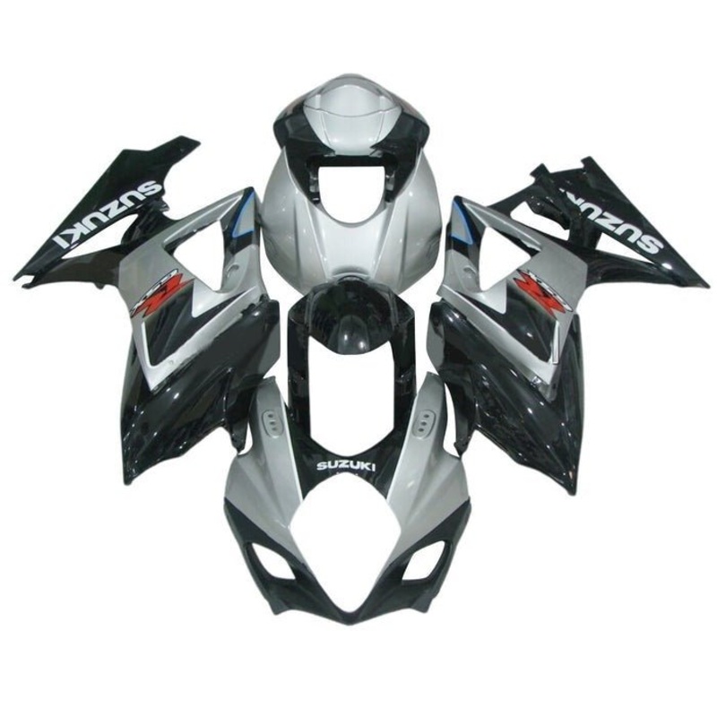 Suzuki GSXR1000 (2005-2006) Gray, Black, White, Red Fairings No Seat Cowl No Bolt Kit No Tank