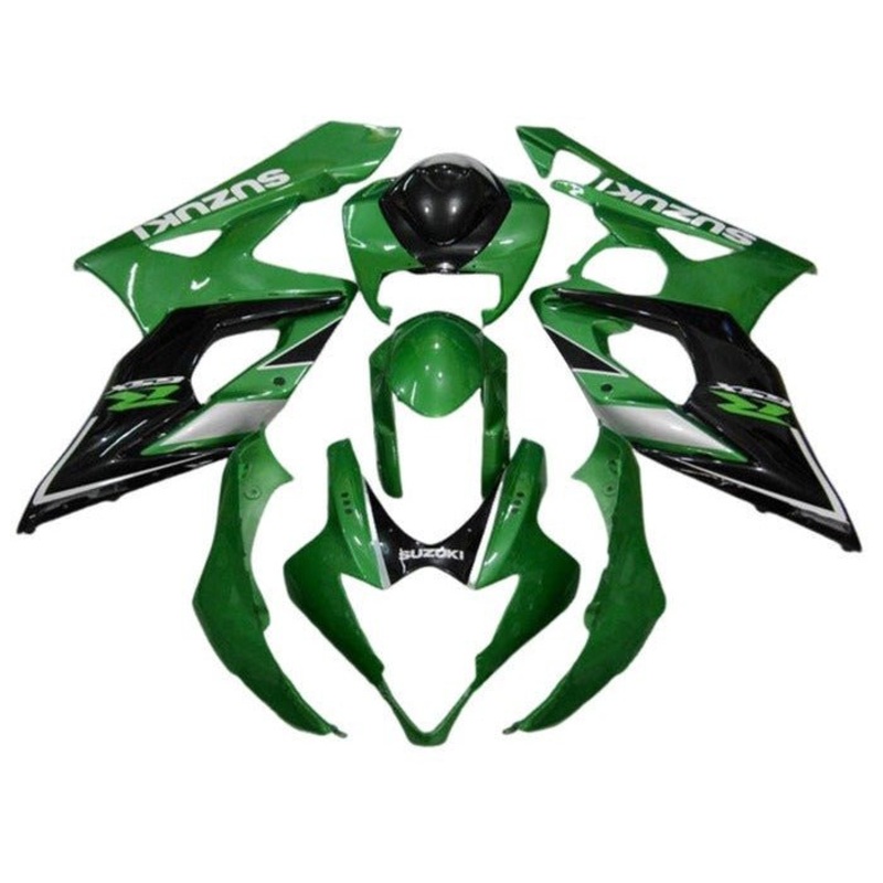 Suzuki GSXR1000 (2005-2006) Green, Black, Gray Fairings No Seat Cowl No Bolt Kit No Tank