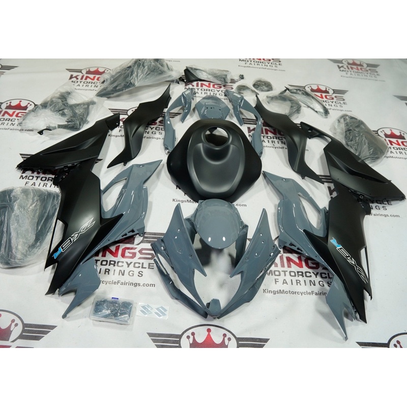 FAIRING KIT FOR A KAWASAKI NINJA ZX6R 636 (2019-2023) Matte Black, Gloss Gray No Seat Cowl No Bolt Kit No Tank