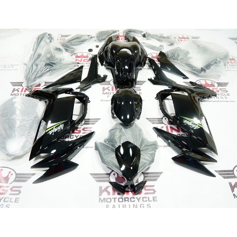 Fairings for Kawasaki Ninja 650 (2020-2025) Black, White, Neon Clear Windscreen: Free No Bolt Kit No Tank