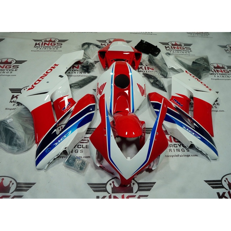 Honda CBR1000RR (2004-2005) Red, White, Blue Stripes Fairings No Seat Cowl No Bolt Kit No Tank