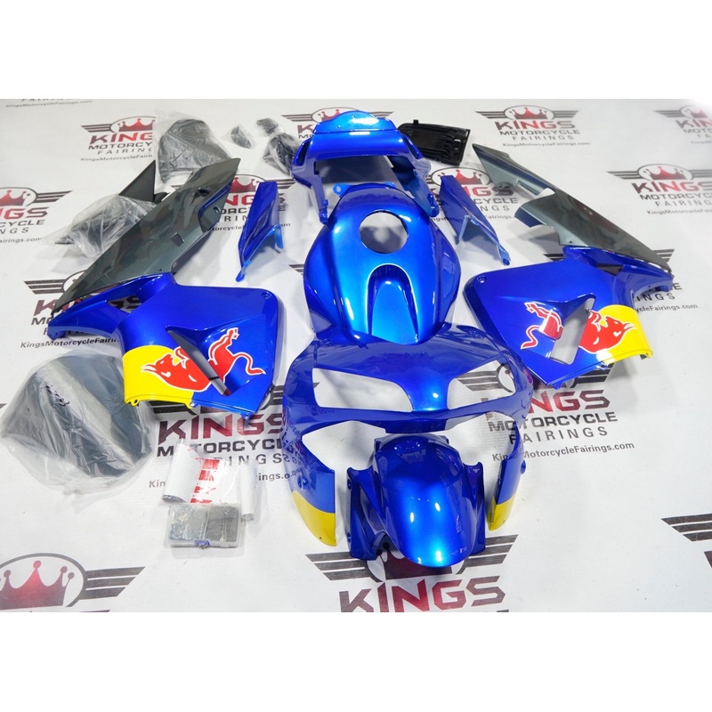 Honda CBR600RR (2003-2004) Blue, Gray RedBull Fairings No Seat Cowl No Bolt Kit No Tank
