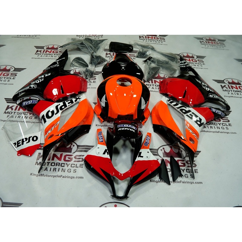 Honda CBR600RR (2009-2012) Repsol Orange, Black, Red, White Fairings No Seat Cowl No Bolt Kit No Tank