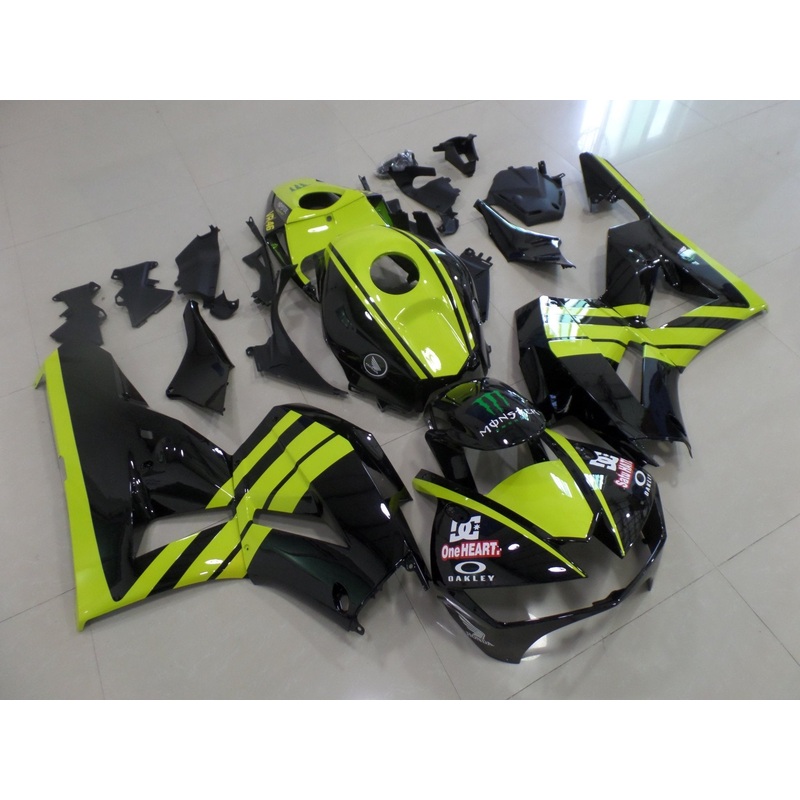 Honda CBR600RR (2024-2025) Black, Neon Green Fairings No Seat Cowl No Bolt Kit No Tank